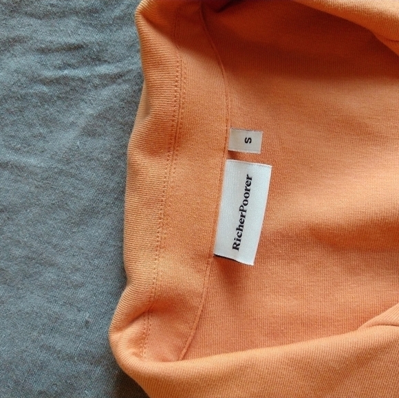 Richer Poorer Women’s Night Knit Orange Button Down Top Size S Pajama Shirt - Picture 5 of 6